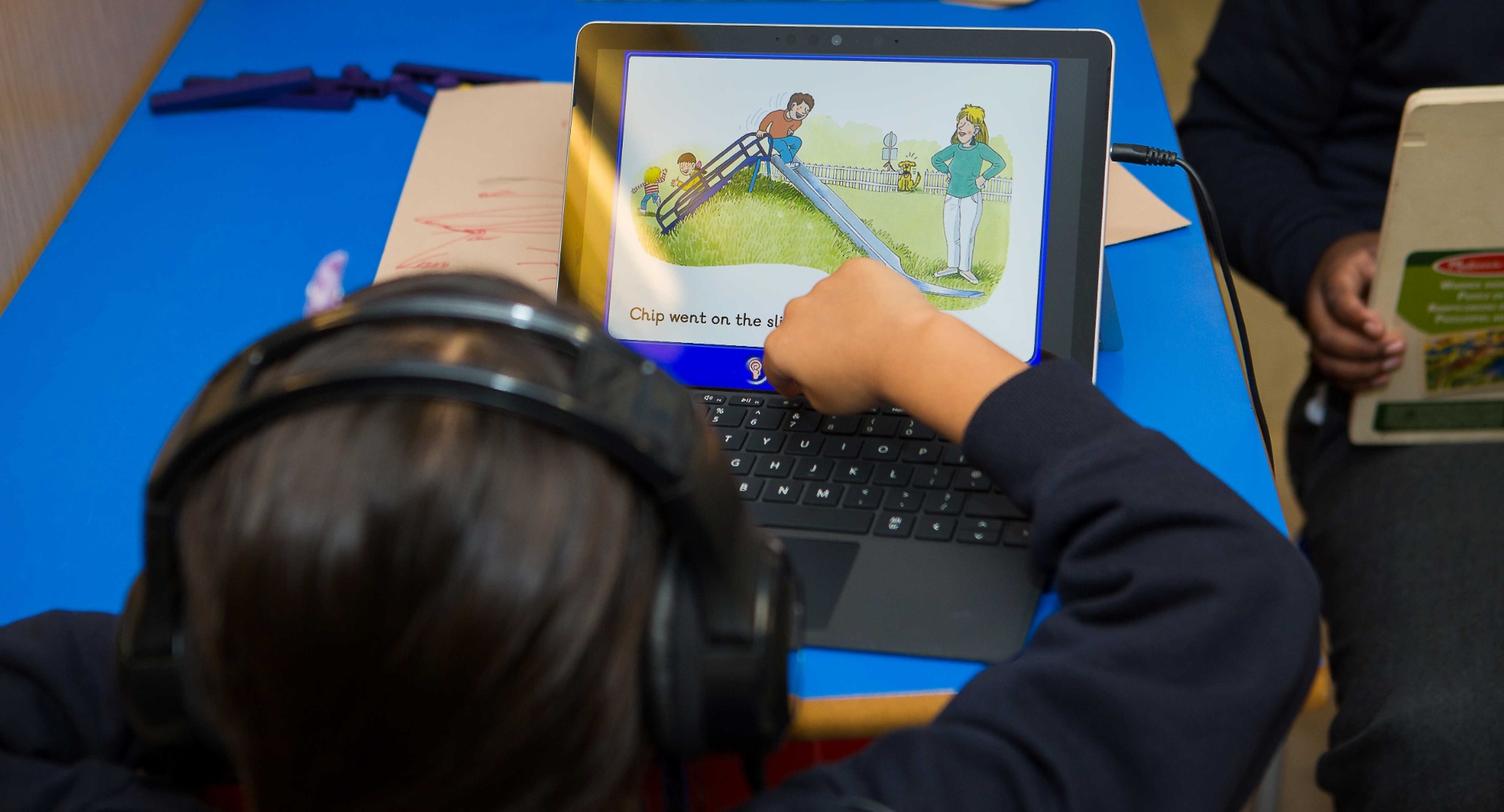 An example of a child on an intervention